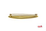 Art Nouveau Solid 14k 585 Yellow Gold Lapel Pin Brooch Siren Flower Motif Antique