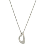 Tiffany & Co Elsa Peretti 925 Sterling Silver 22mm Open Heart Pendant On 16" Chain