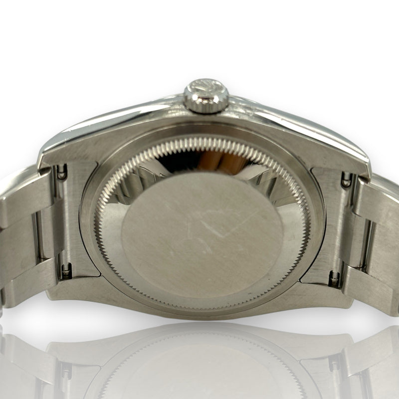 Rolex Oyster Perpetual 36mm Stainless Steel Blue Dial 116000 B&P Watch