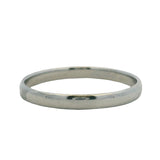 Antique 1920s Belais Solid 18kt White Gold 2.5mm Thin Band Ring Size 8.5