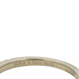 Vera Wang Love Solid 14kt White Gold Band Sapphire and Diamond Ring Size 6