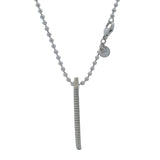 Vintage 2003 Tiffany & Co 925 Sterling Silver Dog Tag Pendant Ball Chain 23" Necklace