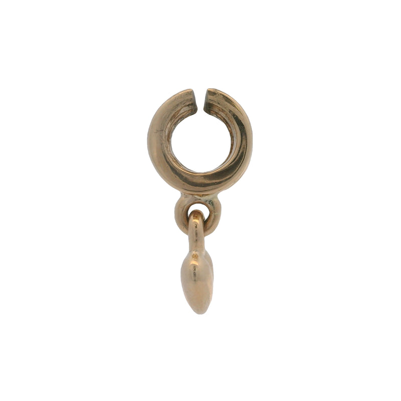 Charm colgante de corazón deslizante Pandora de oro amarillo macizo de 14 kt (retirado)