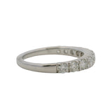 Marchesa Solid 18kt White Gold and Diamond Graduated Half Eternity Band Ring Size 7
