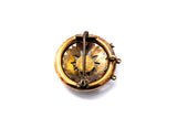 Victorian Black Onyx Antique 14k 585 Yellow Gold Lapel Pin Brooch