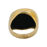14kt Yellow Gold Wedgewood Porcelain Intaglio Wolf Cougar Wax Seal Ring Size 9.5