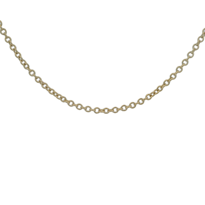 Tiffany & Co Italian 18kt Yellow Gold Classic Dainty Cable Link Chain Necklace 16"