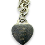 Tiffany & Co 925 Sterling Silver 7" Please Return Tiffany Collection Heart Tag Charm Bracelet Roma Edition Made in Milan, Italy
