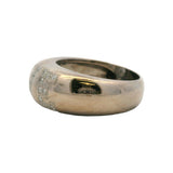 Vintage 1990s Chopard Solid 18kt White Gold Happy Diamonds Love Dome Ring Size 6
