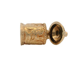Vintage Solid 14kt Yellow Gold Traditional Opening Beer Stein Mug Charm