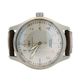 IWC IW325505 Mark XV Spitfire 38mm Silver Dial Brown Leather Strap Steel Watch