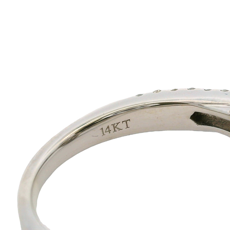 Vera Wang Love 14kt White Gold Double Halo Diamond Solitaire With Split Shank Engagement Ring