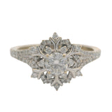Disney Enchanted 14k White Gold Diamond Elsa Snowflake Engagement Ring Size 8