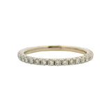Solid 18kt White Gold Diamond 2mm Stackable Eternity Wedding Band Size 6.25