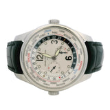 Girard Perregaux World Time WW.TC 49851 41mm Silver Dial Leather Steel Watch