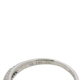 Solid 14kt White Gold and Diamond 0.55ctw Pave Cluster 3mm Stackable Ring Size 7