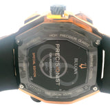 Bulova Precisionist 262kHz 98B356 45mm Rose Gold Black Dial Brown Strap Watch