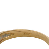 Vintage Solid 14kt Yellow Gold and 0.20ctw Diamond Wrap Horseshoe Ring Size 7.25