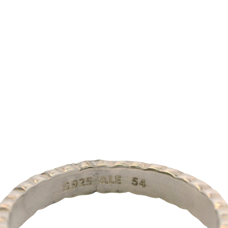 Pandora 925 Sterling Silver Abundance of Love Beige Enamel Hearts Ring Size 6.75