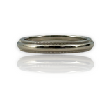 Tiffany & Co Milgrain Platinum Pt950 Wedding Band Ring Size 7