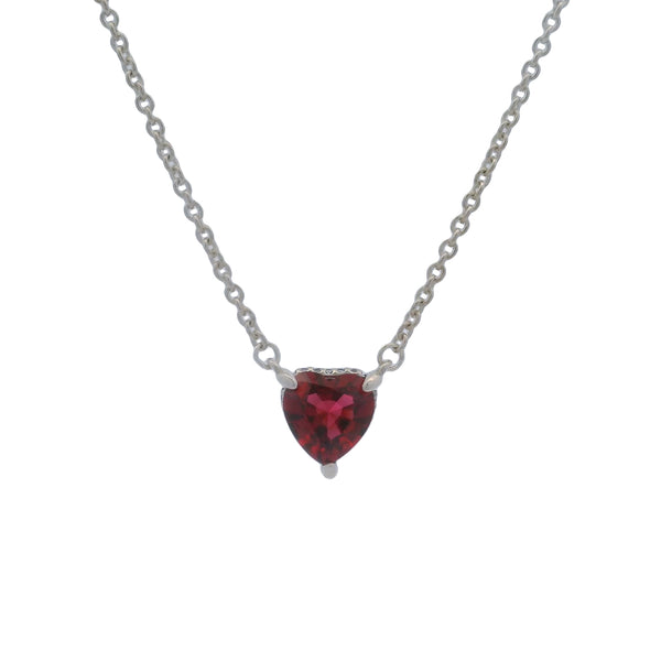 Pandora 925 Sterling Silver Sparkling CZ Red Heart Halo Pendant Collier 18" Necklace