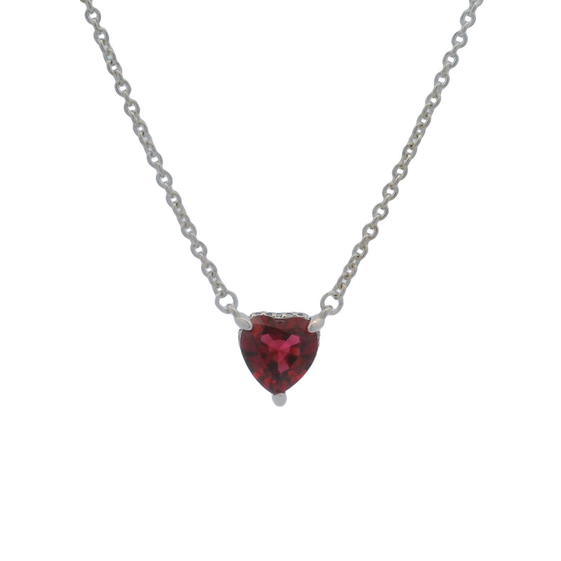 Pandora 925 Sterling Silver Sparkling CZ Red Heart Halo Pendant Collier 18" Necklace