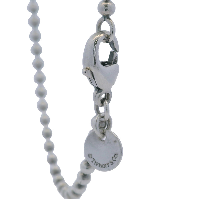 Tiffany & Co 925 Sterling Silver Beaded Ball 34" Chain Necklace