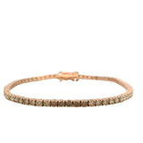 Le Vian 14kt Rose Gold and 2.84ctw Ombre Brown Diamond Tennis Bracelet 7.5"