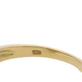 Vintage Tiffany & Co Solid 18kt Yellow Gold Grooved Akoya Pearl Solitaire Ring Size 6.25
