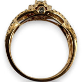 LeVian Signed Solid 14kt Rose Gold and Natural Diamonds Wedding Engagement Ring Size 7
