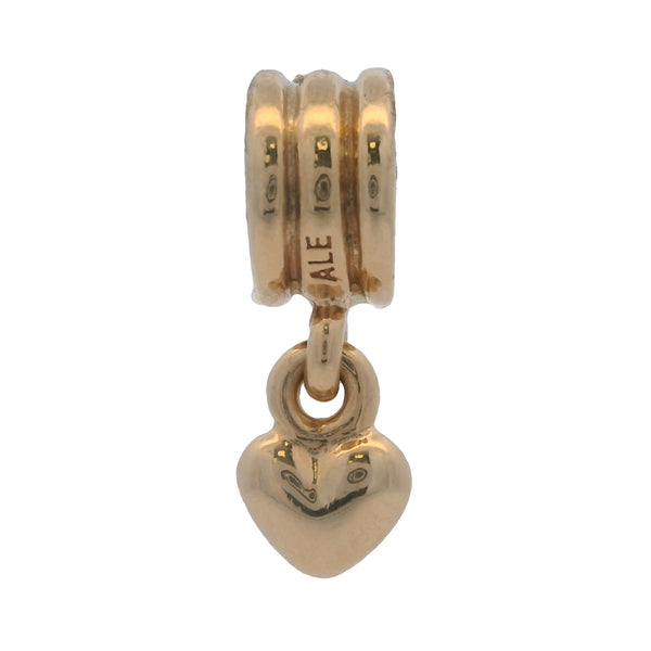 Charm colgante de corazón deslizante Pandora de oro amarillo macizo de 14 kt (retirado)