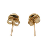 Solid 14k Yellow Gold Cone Triangle Classic Stud Earrings