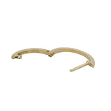 Retired Bony Levy 18kt Yellow Gold Diamond Huggie 12mm El Mar Pava Hoop Earrings