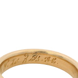 Antique Solid 18kt Yellow Gold 3.7mm Comfort Wedding Stackable Band Size 5.25