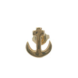 Single Coquí el Original Solid 14kt Yellow Gold Ship's Anchor Nautical Stud Earring