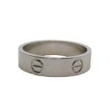 Authentic Cartier Classic Model 5.5mm Solid 18kt White Gold Love Ring