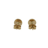 Solid 14kt Yellow Gold 7mm Button Stud Earrings