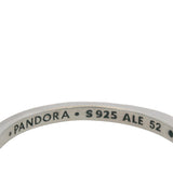 Pandora 925 Sterling Silver Cubic Zirconia Elevated Heart Halo Ring Size 6 52