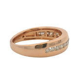 Le Vian Solid 14kt Rose Gold and Channel Set 0.50ctw Diamond Wedding Band Size 9