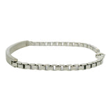 Tiffany & Co 925 Sterling Silver Venetian Link Brushed Metal ID Bracelet 8.5"
