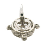 Judith Ripka Solid 925 Sterling Silver and CZ Lever Back Drop Cluster Earrings