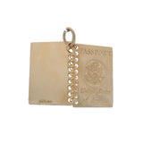14kt Yellow Gold United States of America Passport Open Engravable Notebook Charm