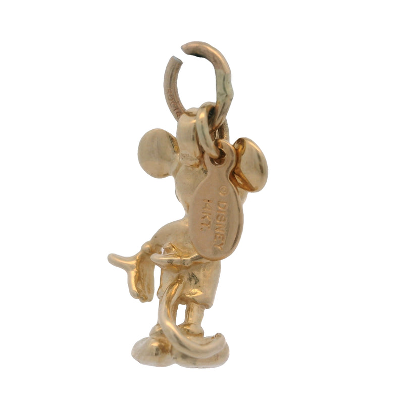 Charm colgante de Mickey Mouse con detalles 3D de oro amarillo de 14 kt de Disney