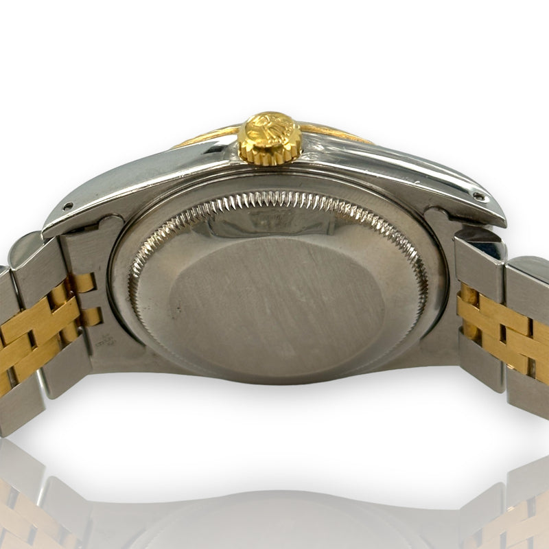 Rolex Datejust 16233 Champagne Diamond Dial 36mm 1991 Steel & Gold Watch