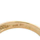 Vintage Solid 14kt Yellow Gold Sapphire and 0.48ctw Diamond Layered Half-Eternity Band Ring Size 6