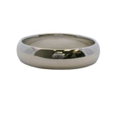 Blue Nile Solid 14kt White Gold 5mm Classic D-Shape Band Ring Size 8.5