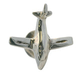 Vintage 925 Sterling Silver 3D Airplane Plane Single Cufflink