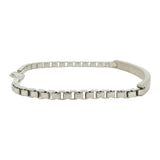 Tiffany & Co 925 Sterling Silver Venetian Link Brushed Metal ID Bracelet 8.5"