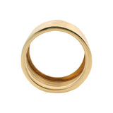 Solid 14k Yellow Gold Spiral Coil 10mm Band Ring Size 7