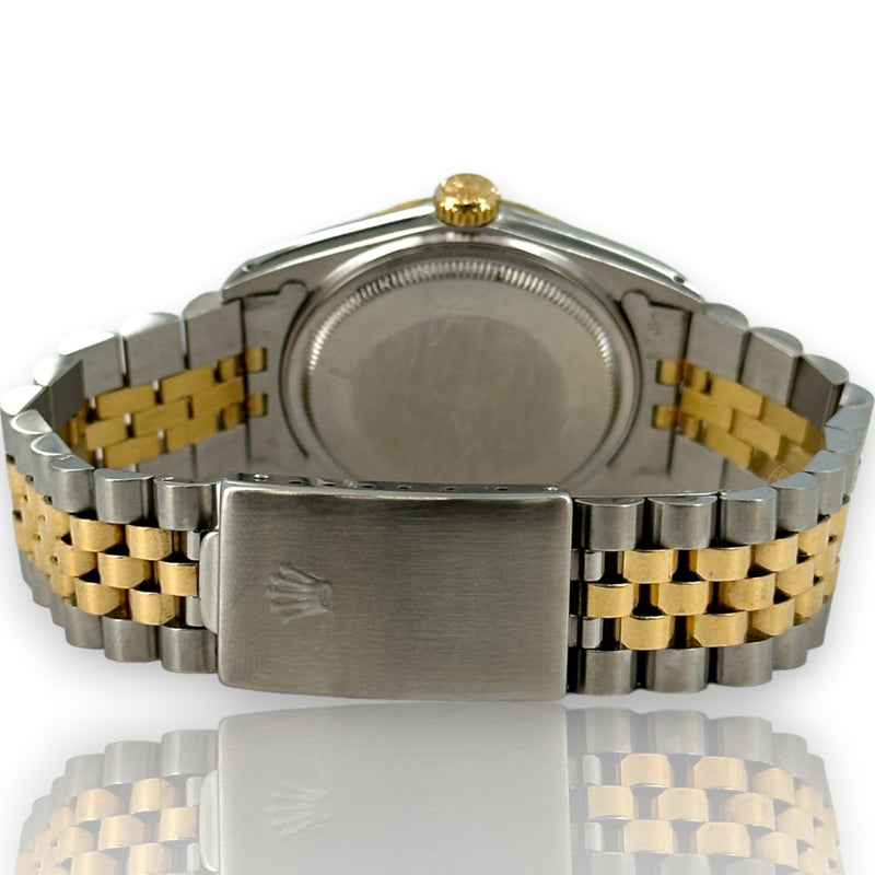 Rolex Datejust 16013 Champagne Roman Dial 36mm 1987 Box & Papers Steel & Gold Watch